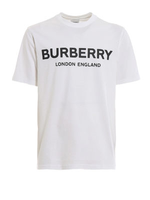 BURBERRY: t-shirts - Letchford logo printed jersey T-shirt