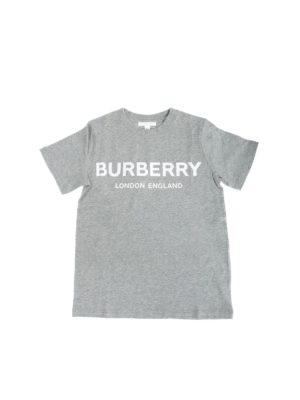 BURBERRY: t-shirts - Robbie T-shirt in grey cotton