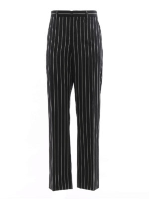 BURBERRY: Tailored & Formal trousers - Pinstriped wool twill trousers