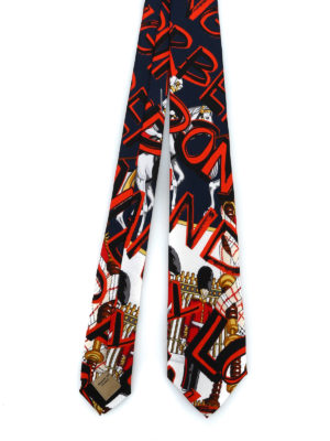 BURBERRY: cravatte e papillion - Cravatta Stanfield con motivo London graffiti