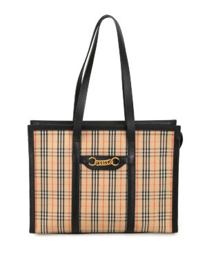 BURBERRY: shopper - Shopper Link in Vintage check con zip