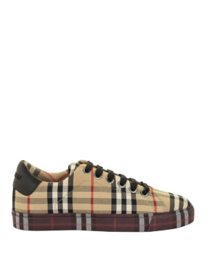 BURBERRY: trainers - Vintage check cotton low top sneakers