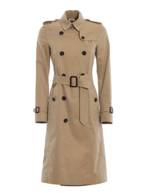 BURBERRY: cappotti trench - Impermeabile beige Kensington Extra Long