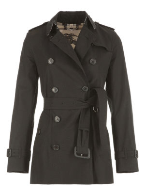 BURBERRY: Gabardinas - Gabardina Kensington - Negro