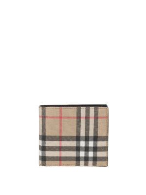BURBERRY: wallets & purses - Bill Vintage check e-canvas wallet