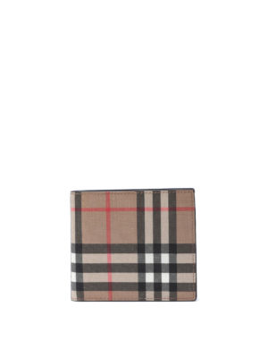 BURBERRY: portafogli - Portafoglio Bill con motivo Vintage Check