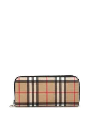 BURBERRY: portafogli - Portafoglio Ellerby con zip in tecno canvas