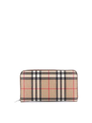 BURBERRY: wallets & purses - Elmore Vintage check zip-around wallet