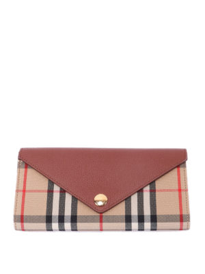 BURBERRY: wallets & purses - Halton Vintage Check flap wallet