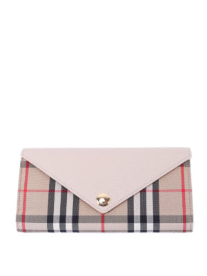 BURBERRY: wallets & purses - Halton Vintage Check leather wallet