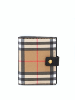 BURBERRY: portafogli - Piccolo portafoglio Lakeside motivo Check