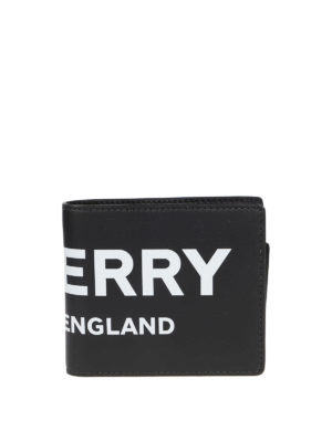 BURBERRY: portafogli - Portafoglio con logo e portacarte removibile