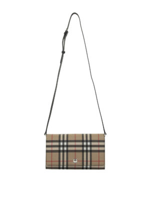BURBERRY: portafogli - Portafoglio in e-canvas Vintage check