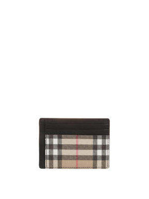 BURBERRY: wallets & purses - Vintage check motif cardholder