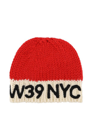 CALVIN KLEIN: berretti - Berretto in lana rosso e avorio 205W39NYC
