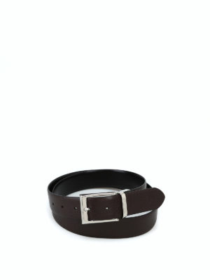CANALI: cinture - Cintura reversibile marrone e nera