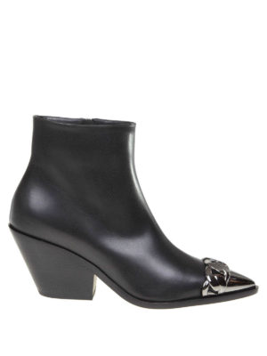Casadei: ankle boots - Agyness black nappa ankle boots