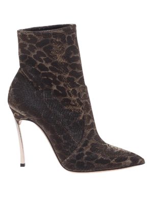 Casadei: ankle boots - Blade Leo Metal ankle boots