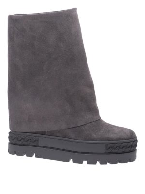 Casadei: ankle boots - Inner wedge suede ankle boots