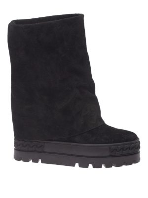 Casadei: ankle boots - Inner wedge suede ankle boots