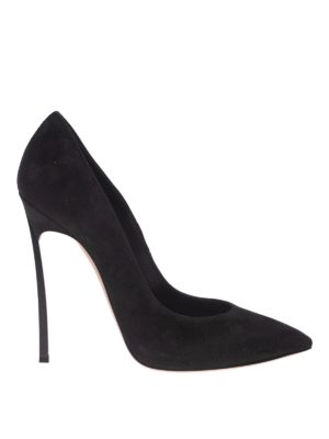 Casadei: court shoes - Blade heel suede pumps