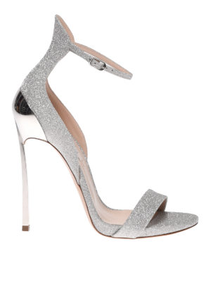 Casadei: sandali - Sandali in glitter Techno Blade Cappa