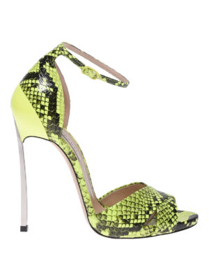 Casadei: sandali - Sandali gialli Techno Blade Fluo