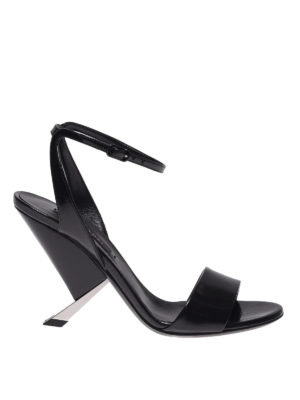 Casadei: sandali - Sandali neri X Blade in vernice