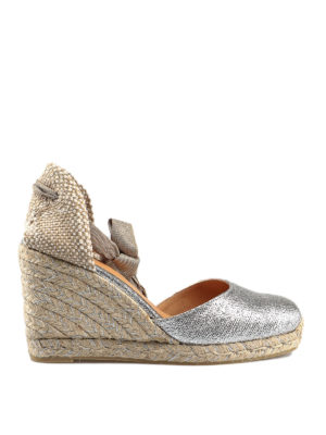 CASTANER: espadrillas - Espadrillas Carina in tessuto metallizzato