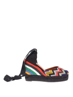 CASTANER: espadrillas - Zeppe Carina a motivo chevron multicolore