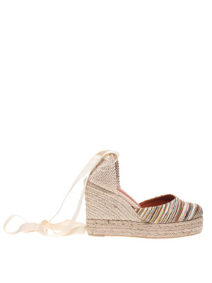 CASTANER: espadrillas - Espadrillas con zeppa Carina a righe