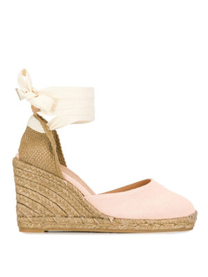 CASTANER: espadrillas - Zeppe Carina in canvas rosa