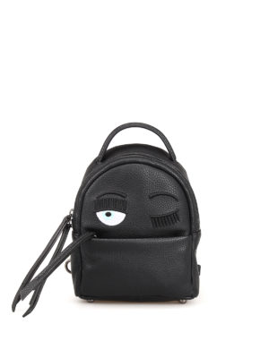 CHIARA FERRAGNI: zaini - Mini zaino Flirting in tessuto tecnico nero