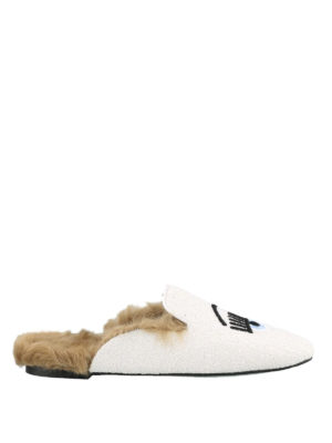 CHIARA FERRAGNI: sabot - Sabot Flirting bianco con punta quadrata