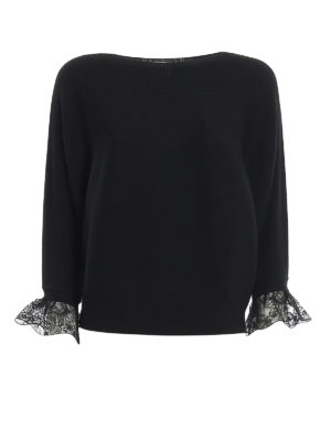 CHLOE': Escotes barcos - Suéter Con Escote Barco - Negro