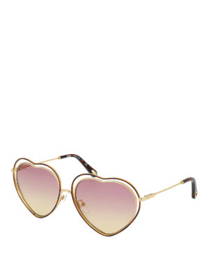 CHLOE': sunglasses - Poppy gradient lenses heart shaped sunglasses