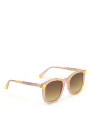 Christopher Kane: sunglasses - Pink and yellow havana sunglasses