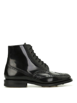 CHURCH'S: tronchetti - Anfibi Renwick in pelle spazzolata