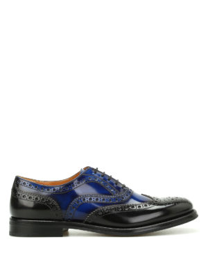 CHURCH'S: classiche - Oxford brogue Burwood bicolore