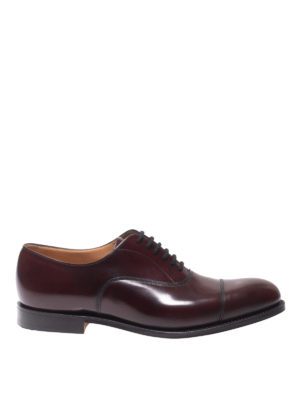 CHURCH'S: classiche - Stringate Oxford Dubai in pelle bordeaux