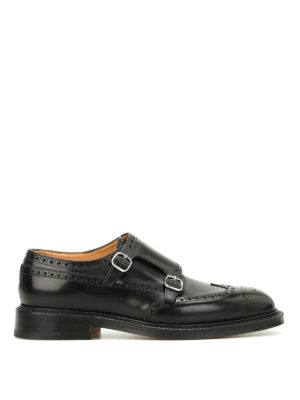 CHURCH'S: classiche - Monk strap Monkton in pelle