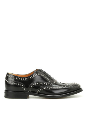 CHURCH'S: scarpe stringate - Stringate Burwood Met con borchie