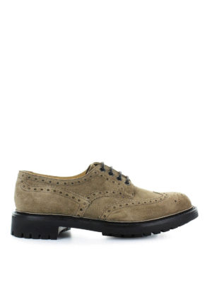 CHURCH'S: scarpe stringate - Stringate Oxford in suede brogue McPherson