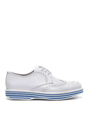 CHURCH'S: scarpe stringate - Derby brogue con suola a righe