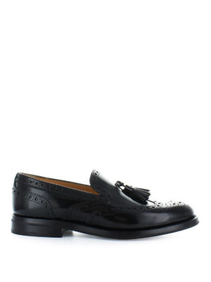 CHURCH'S: Mocassini e slippers - Mocassini in pelle brogue con nappine