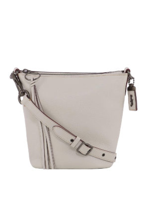COACH: Secchielli - Secchiello Duffle in pelle color avorio