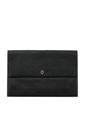 COACH: pochette - Pochette in pelle martellata nera