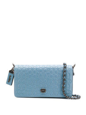 COACH: pochette - Clutch Dinky in pelle goffrata