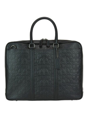 COACH: borse da ufficio - Ventiquattrore in pelle goffrata