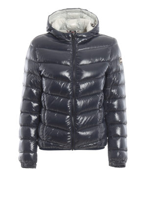 Colmar Originals: padded jackets - Glossy blue hooded puffer jacket